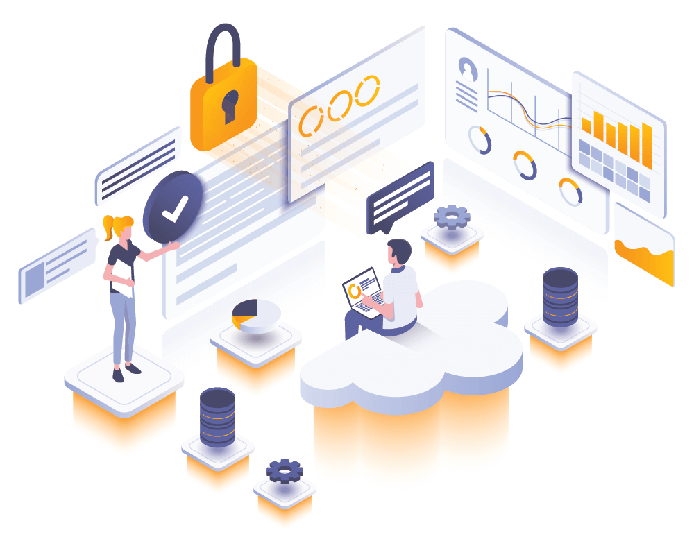 AWS Cloud Solutions Illustration